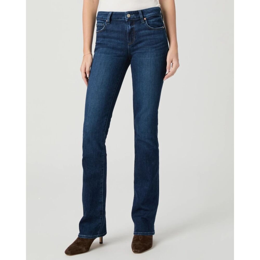 PAIGE Manhattan Slim Bootcut Dark Wash Premium Stretch Jeans 25 Quiet‎ Luxury